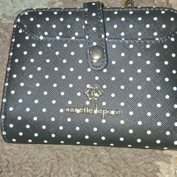 Nanette Lepore Black Poka Dot Wallet