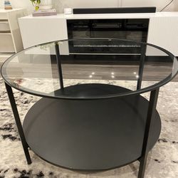 IKEA Glass Round Coffee Table