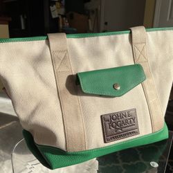 Dooney and Bourke The John Fogarty Foundation Invitational Tote Beige and Green