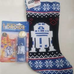 R2-D2 stocking 🧑🏼‍🎄 and R2D2 Action Figure 