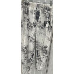 Romwe Anime Text Girl stare Tie dye Joggers Sweatpants. Size Medium.