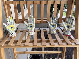 hamsa 🪬 eye of god amulet proctective evil eye 🧿 “hand” decorated each is unique