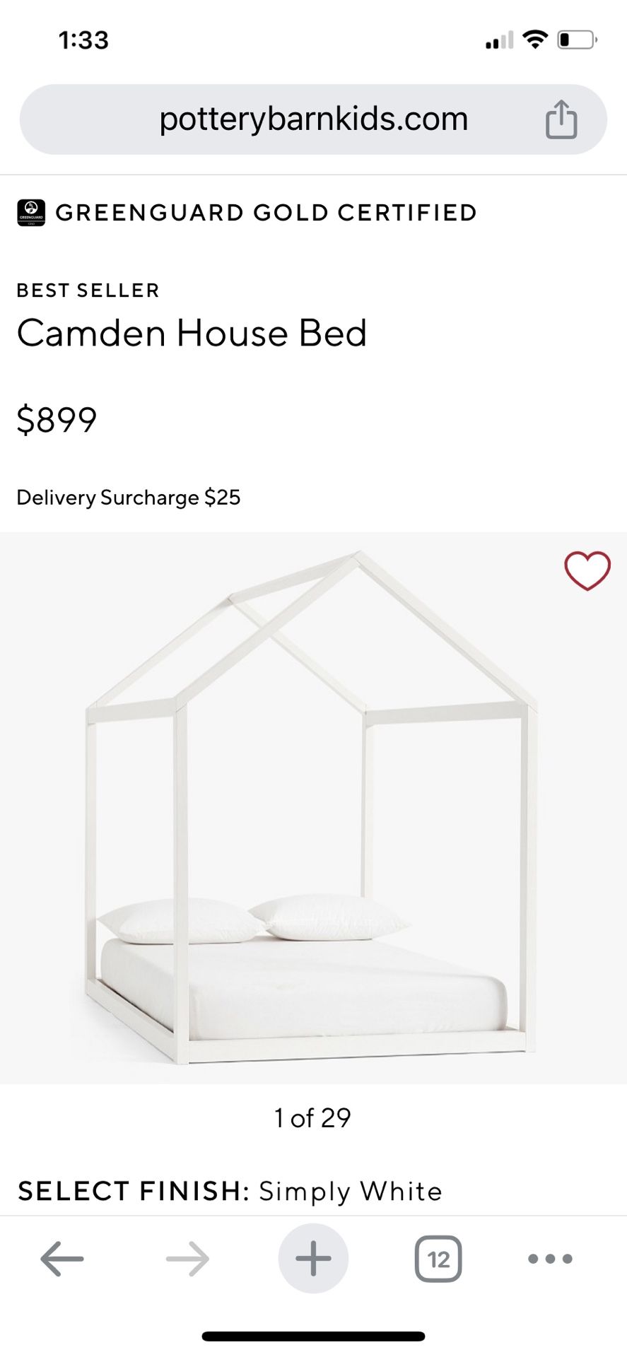 Pottery Barn Camden House Bed