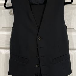 Zara Men’s Black Slacks And Vest Combo