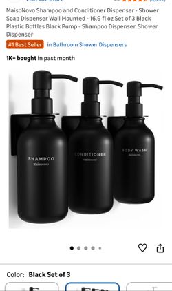 Maisonovo Shower Soap Dispensers Black