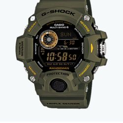Casio Gshock rangeman mudmaster solar atomic time army green