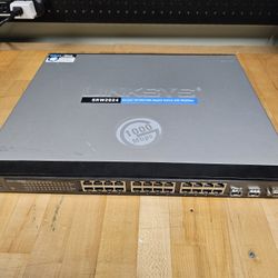 Linksys SRW2024 - 24 Port 10/100/1000 Gigabit Switch With WebView