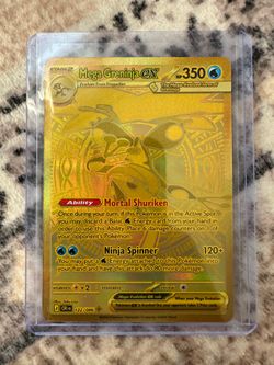 Pokemon Mega Greninja Ex 122 Gold Chaos Rising NM
