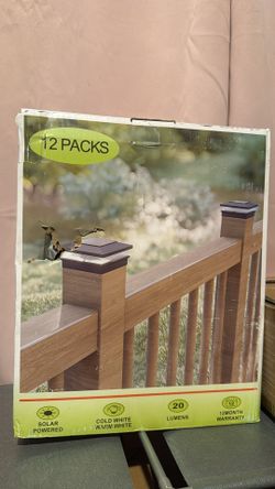 Two packs of NEW SOLAR fence post lights