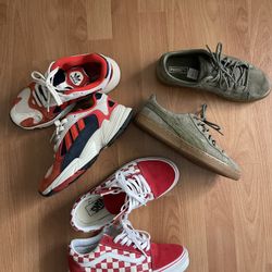 Shoes Vans, Pumas and Adidas