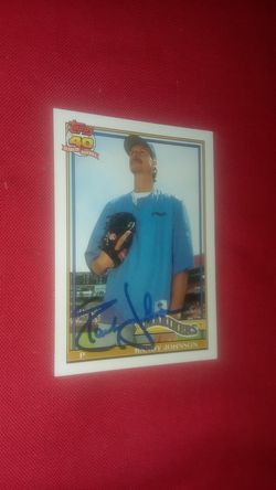 Autographed Randy Johnson card