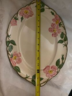 Vintage desert rose oval serving platter