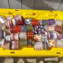 Huge Arts And Crafts ribbon Bundle 70 rolls

