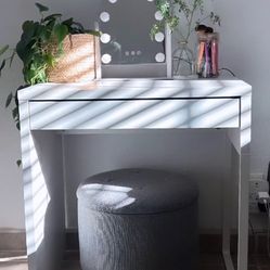 SMALL VANITY ( Ikea Mickie Desk + Small Vanity Mirror) 
