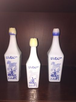 Vintage Windmill Pattern Liquor Decanters