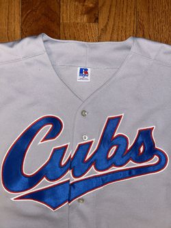 Chicago Cubs Cursive Russell Athletic Diamond Vintage Jersey Sz 48 Thumbnail