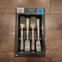 New Member's Mark Stainless Steel Dinner Forks (36 ct.)