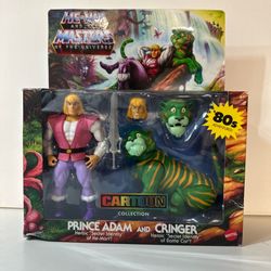 MOTU he man , prince adam and cringer toy