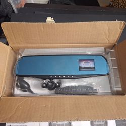 HD Mirror Cam Dash Cam - Includes User Manual & Quick Start Guide - Never Used Open Box