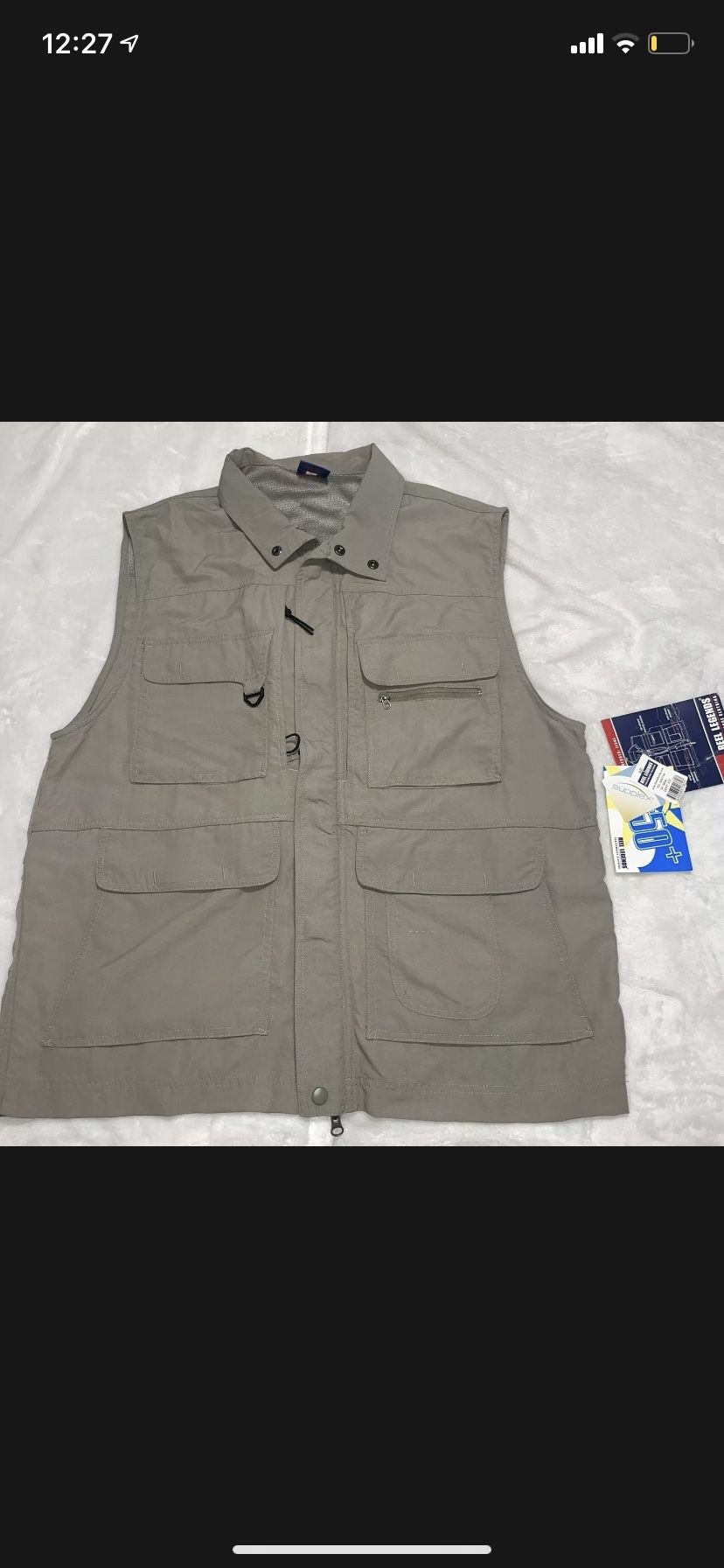 Reel Legends Men's Fishing Sportsman Hunting Camping Vest Multi-Pocket Size XL