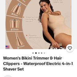 Women's Bikini Trimmer & Hair Clippers - Waterproof Electric 4-in-1 Shaver Set