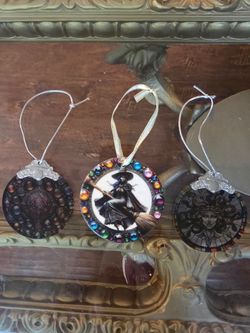 Set of 3 Pagan & Mythology Goth Christmas Ornaments