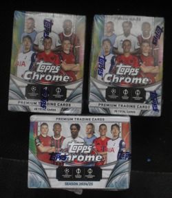 2024-25 TOPPS CHROME UEFA Club Competitions VALUE BLASTER BOX Soccer