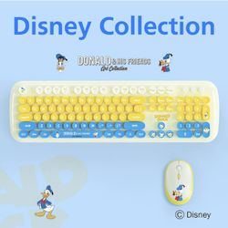 Disney Donald Duck 90th Anniversary 2.4G Wireless Keyboard and Mouse Bundle