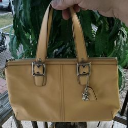 Coach Yellow Handbag