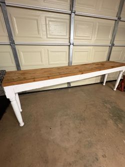 Long 90” custom barn table