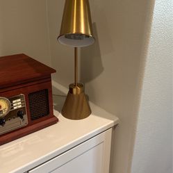 Brass And Wood Lamp 