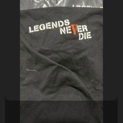 Legends Never Die Black And Orange T-Shirt With Butterflies Size L