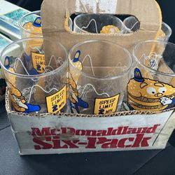 Mcdonaldland 1977  Mcdonald’s Original Box 6 Pack Glasses Set the  BIG MAC