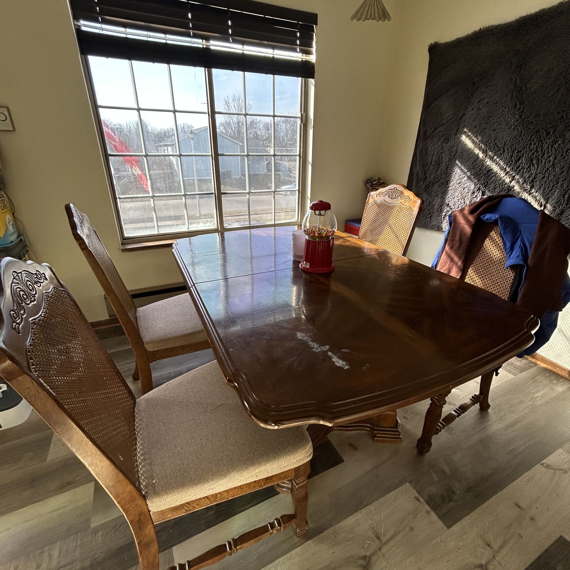 Dinner table with chairs