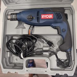 Ryobi 1/2" Hammer Drill in carrying case.