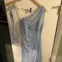 Light Blue Dress Size 0-2 + Matching Bow Tie