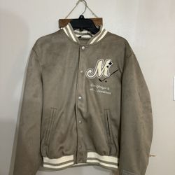 Zara Mens FAUX SUEDE BOMBER JACKET ( M) 