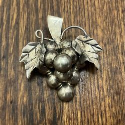 Mexican Sterling Silver Grape  Cluster Pins/Pendant 