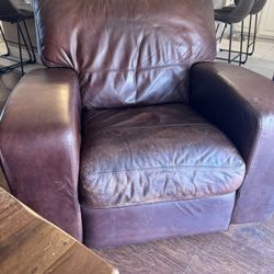 Italian Leather Recliner Chair