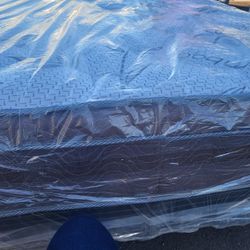 Brand New Queen Size Pillowtop Mattress And Box Spring Free Delivery Depends On Location 