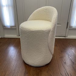 Vanity Chair Cozy Sherpa Vanity Rotational Chair Soft Padded Fuzzy Chair