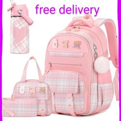cute pink backpack NEW NUEVA mochila para niñas color rosa