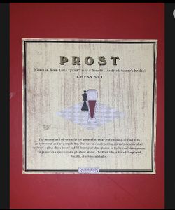 Restoration Hardware PROST Chess Set Glass Board 32 Shot Glasses drink game.