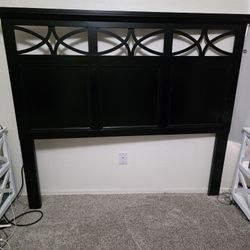 Black Wood Queen Bed Frame