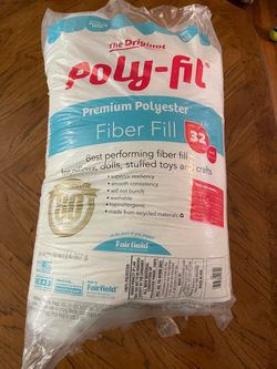 Open Fairfield Poly-Fil Premium Polyester Fiber Fill, 32 oz. Bag (About 23 oz. Left)