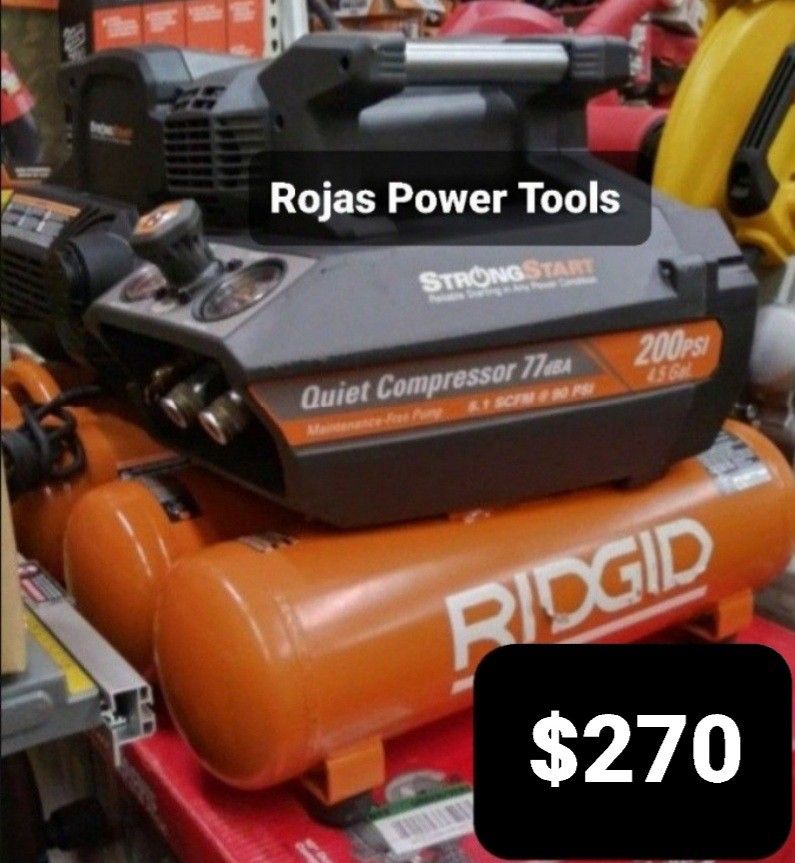 RIDGID QUIET COMPRESSOR 200PSI 4.5GAL