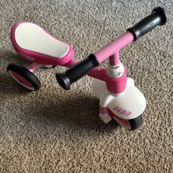 Neon Pink Toddler Balance Bike 