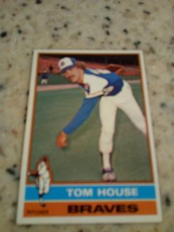 Vintage 1976 baseball/ Tom house/ braves / pitcher/ card # 231