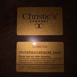 Christie’s Cabaret VIP Card