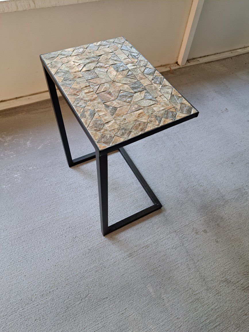 Indoor Outdoor End Table.  Since Tile Top Modern Design 